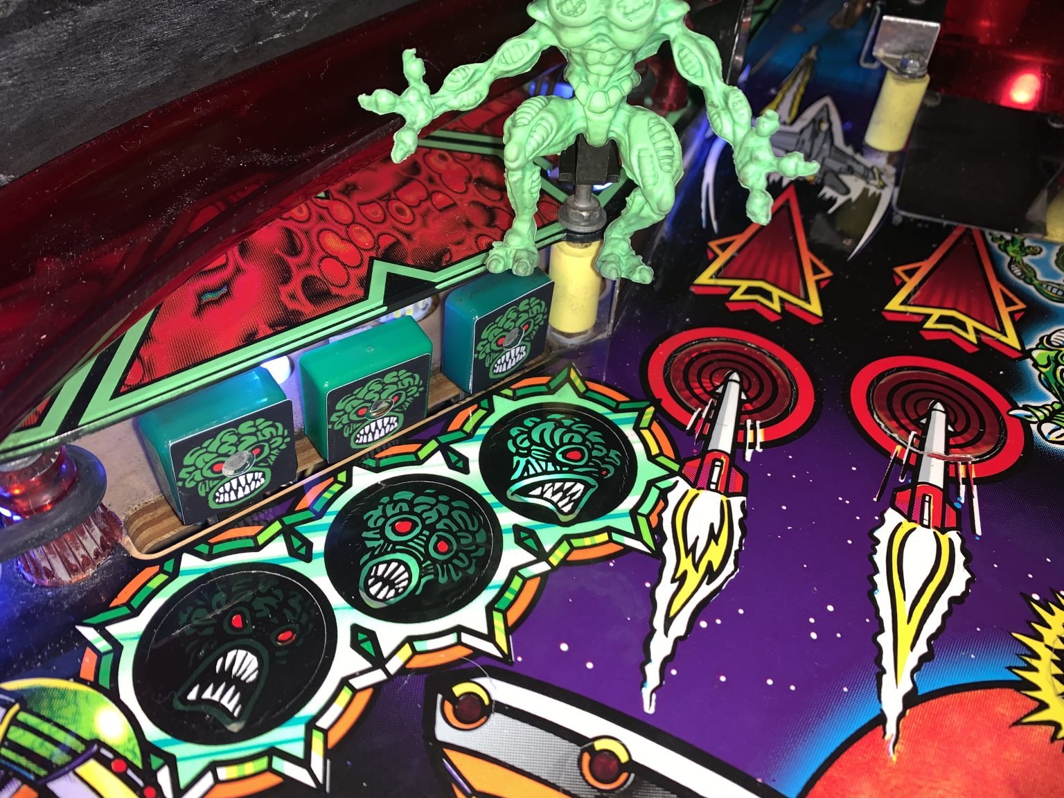 Set (26) Revenge From Mars Pinball Die Cut Playfield Ramp/Target