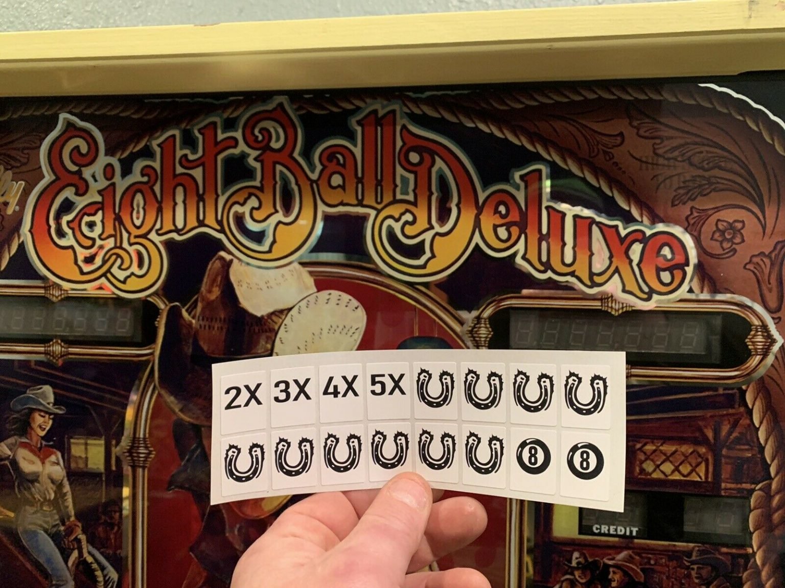 (16) Eight Ball Deluxe Style Pinball Vinyl Die Cut Playfield Target