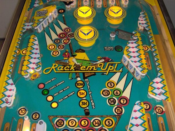 Gottlieb 1983 “Rack Em Up” Pinball Machine Vinyl Drop Target Stickers/Decals
