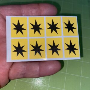 “Counterforce” Pinball Machine Vinyl Drop Target Stickers/Decals