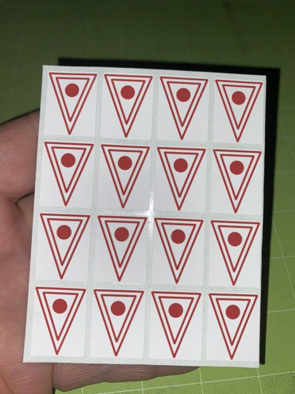 Hot Shot Pinball Drop Target Stickers